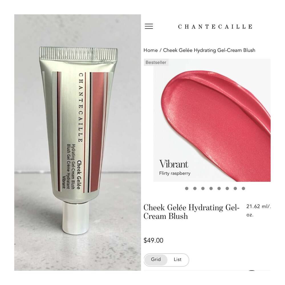 Chantecaille Cheek Gelée Hydrating Gel-Cream Blush in Vibrant. NEW!